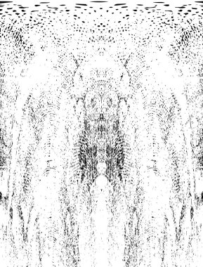 Grunge dikey olarak simetrik siyah beyaz doku. Tek renkli yıpranmış kaplama deseni. 