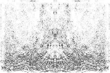 Grunge dikey olarak simetrik siyah beyaz doku. Tek renkli yıpranmış kaplama deseni. 