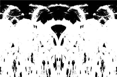 Grunge dikey olarak simetrik siyah beyaz doku. Tek renkli yıpranmış kaplama deseni. 