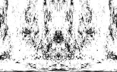 Grunge dikey olarak simetrik siyah beyaz doku. Tek renkli yıpranmış kaplama deseni. 