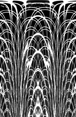 Grunge dikey olarak simetrik siyah beyaz doku. Tek renkli yıpranmış kaplama deseni. 