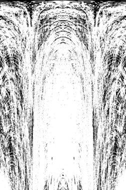 Grunge dikey olarak simetrik siyah beyaz doku. Tek renkli yıpranmış kaplama deseni. 
