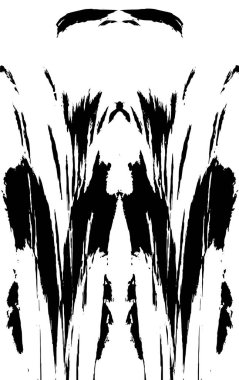 Grunge dikey olarak simetrik siyah beyaz doku. Tek renkli yıpranmış kaplama deseni. 