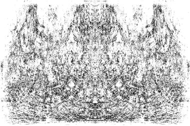 Grunge dikey olarak simetrik siyah beyaz doku. Tek renkli yıpranmış kaplama deseni. 