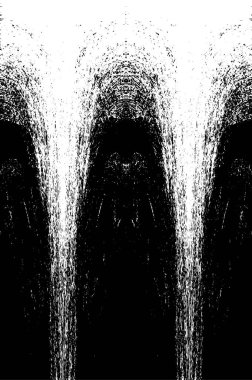 Grunge dikey olarak simetrik siyah beyaz doku. Tek renkli yıpranmış kaplama deseni. 