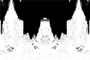 Grunge dikey olarak simetrik siyah beyaz doku. Tek renkli yıpranmış kaplama deseni. 