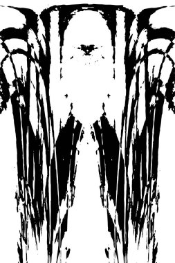 Grunge dikey olarak simetrik siyah beyaz doku. Tek renkli yıpranmış kaplama deseni. 