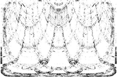 Grunge dikey olarak simetrik siyah beyaz doku. Tek renkli yıpranmış kaplama deseni. 