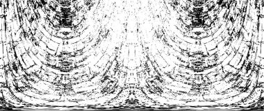 Grunge dikey olarak simetrik siyah beyaz doku. Tek renkli yıpranmış kaplama deseni. 