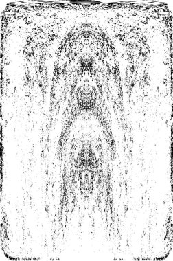 Grunge dikey olarak simetrik siyah beyaz doku. Tek renkli yıpranmış kaplama deseni. 