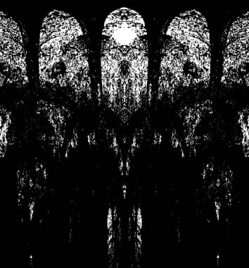 Çizik ve çizgilerle siyah beyaz dokuda sıkıntılı bir arkaplan