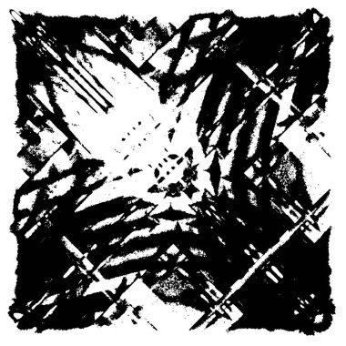 Çizik ve çizgilerle siyah beyaz dokuda sıkıntılı bir arkaplan