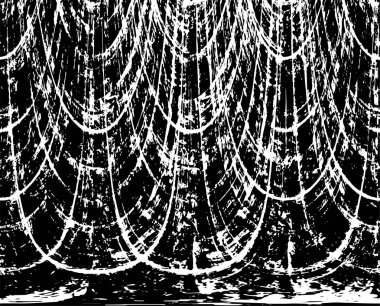 Çizik ve çizgilerle siyah beyaz dokuda sıkıntılı bir arkaplan