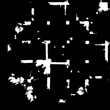 Çizik ve çizgilerle siyah beyaz dokuda sıkıntılı bir arkaplan