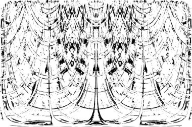 Grunge dikey olarak simetrik siyah beyaz doku. Tek renkli yıpranmış kaplama deseni. 