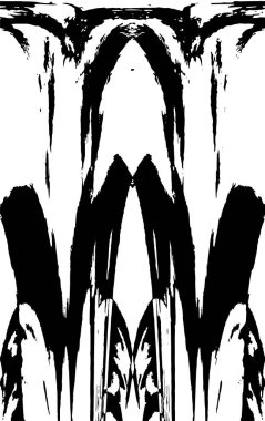 Grunge dikey olarak simetrik siyah beyaz doku. Tek renkli yıpranmış kaplama deseni. 