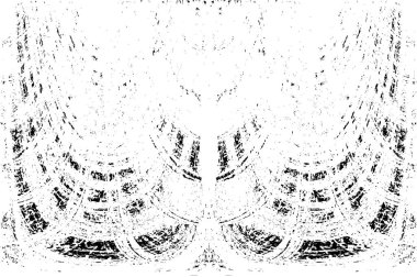 Grunge dikey olarak simetrik siyah beyaz doku. Tek renkli yıpranmış kaplama deseni. 