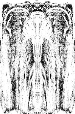 Grunge dikey olarak simetrik siyah beyaz doku. Tek renkli yıpranmış kaplama deseni. 