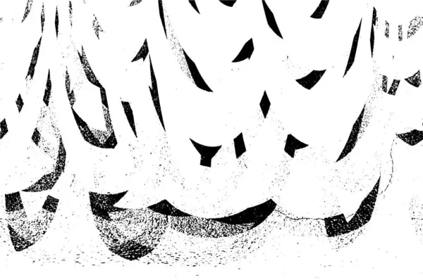 Grunge üst üste biniyor. Soyut siyah-beyaz vektör arkaplanı. Çatlak, leke ve noktalarda kirli desenli tek renkli klasik yüzey. Karanlık korku tarzında eski bir duvar.