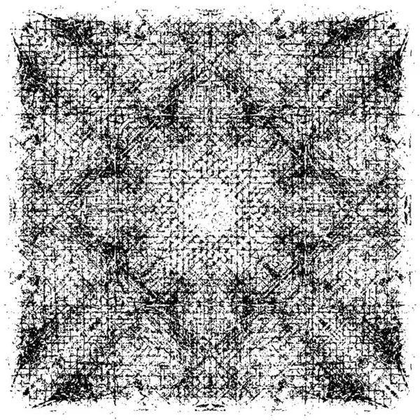 Grunge üst üste biniyor. Soyut siyah-beyaz vektör arkaplanı. Çatlak, leke ve noktalarda kirli desenli tek renkli klasik yüzey. Karanlık korku tarzında eski bir duvar.