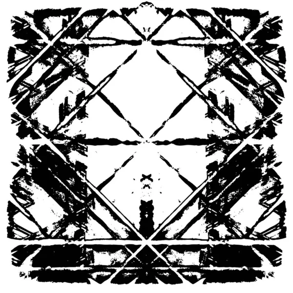 Grunge üst üste biniyor. Soyut siyah-beyaz vektör arkaplanı. Çatlak, leke ve noktalarda kirli desenli tek renkli klasik yüzey. Karanlık korku tarzında eski bir duvar.