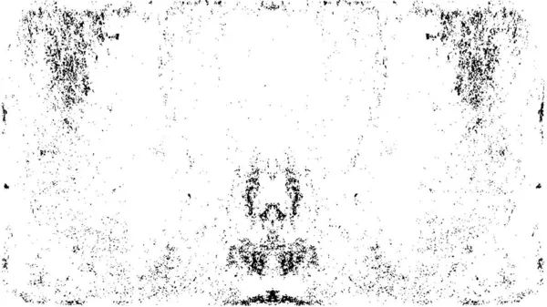 Grunge üst üste biniyor. Soyut siyah-beyaz vektör arkaplanı. Çatlak, leke ve noktalarda kirli desenli tek renkli klasik yüzey. Karanlık korku tarzında eski bir duvar.