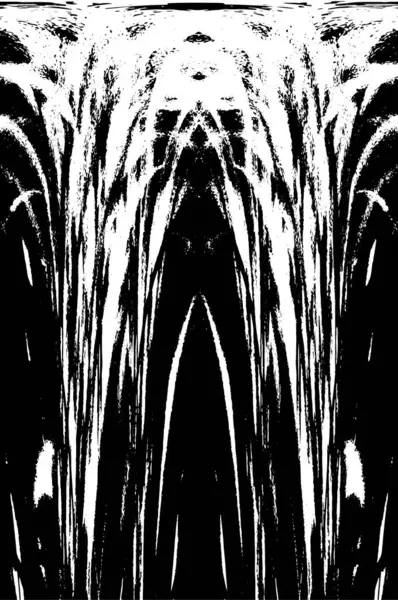 Grunge üst üste biniyor. Soyut siyah-beyaz vektör arkaplanı. Çatlak, leke ve noktalarda kirli desenli tek renkli klasik yüzey. Karanlık korku tarzında eski bir duvar.