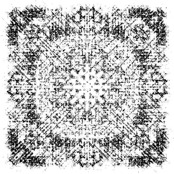 Grunge üst üste biniyor. Soyut siyah-beyaz vektör arkaplanı. Çatlak, leke ve noktalarda kirli desenli tek renkli klasik yüzey. Karanlık korku tarzında eski bir duvar.