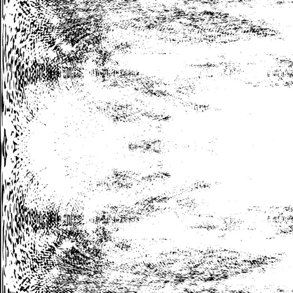 Grunge üst üste biniyor. Soyut siyah-beyaz vektör arkaplanı. Çatlak, leke ve noktalarda kirli desenli tek renkli klasik yüzey. Karanlık korku tarzında eski bir duvar.