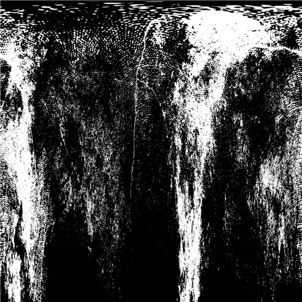 Grunge üst üste biniyor. Soyut siyah-beyaz vektör arkaplanı. Çatlak, leke ve noktalarda kirli desenli tek renkli klasik yüzey. Karanlık korku tarzında eski bir duvar.