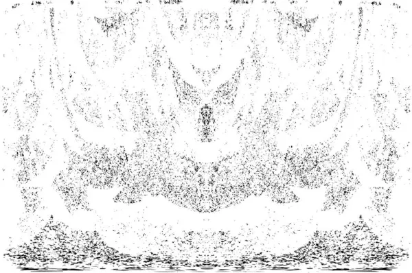 Grunge dikey olarak simetrik siyah beyaz doku. Tek renkli yıpranmış kaplama deseni. 