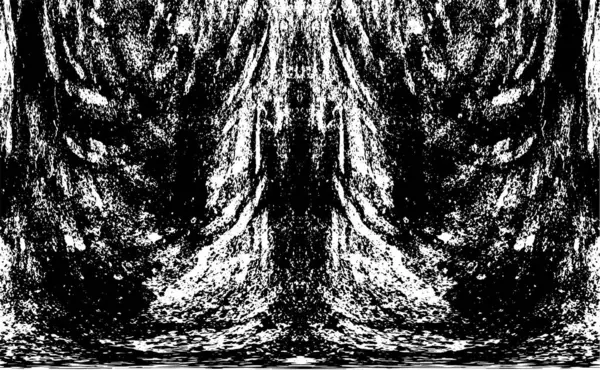 Grunge dikey olarak simetrik siyah beyaz doku. Tek renkli yıpranmış kaplama deseni. 