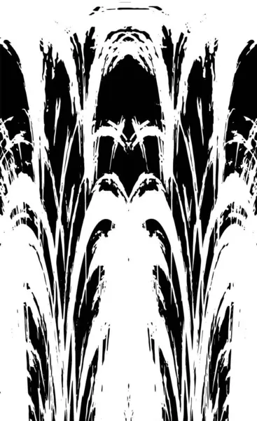 Grunge dikey olarak simetrik siyah beyaz doku. Tek renkli yıpranmış kaplama deseni. 