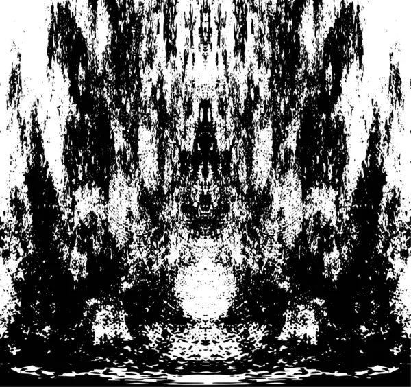 Grunge dikey olarak simetrik siyah beyaz doku. Tek renkli yıpranmış kaplama deseni. 