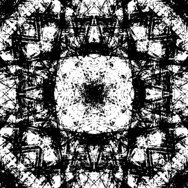 Çizik ve çiziklerle dolu siyah beyaz bir arka plan. Soyut vektör illüstrasyonu.