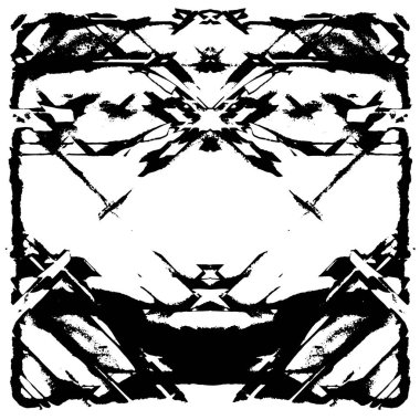 Çizik ve çiziklerle dolu siyah beyaz bir arka plan. Soyut vektör illüstrasyonu.