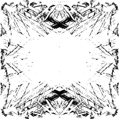 Çizik ve çiziklerle dolu siyah beyaz bir arka plan. Soyut vektör illüstrasyonu.