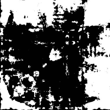 Çizik ve çiziklerle dolu siyah beyaz bir arka plan. Soyut vektör illüstrasyonu.