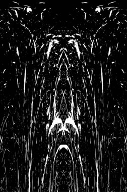 Çizik ve çiziklerle dolu siyah beyaz bir arka plan. Soyut vektör illüstrasyonu.