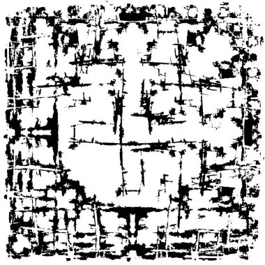 Çizik ve çiziklerle dolu siyah beyaz bir arka plan. Soyut vektör illüstrasyonu.