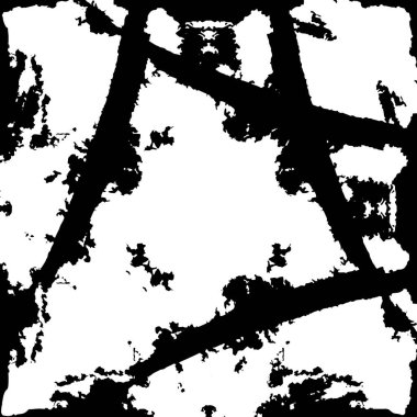 Çizik ve çiziklerle dolu siyah beyaz bir arka plan. Soyut vektör illüstrasyonu.