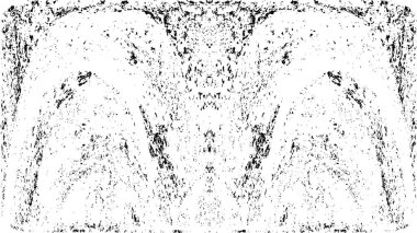 Çizik ve çiziklerle dolu siyah beyaz bir arka plan. Soyut vektör illüstrasyonu.