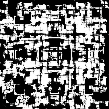 Çizik ve çiziklerle dolu siyah beyaz bir arka plan. Soyut vektör illüstrasyonu.