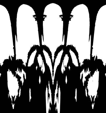 Çizik ve çiziklerle dolu siyah beyaz bir arka plan. Soyut vektör illüstrasyonu.