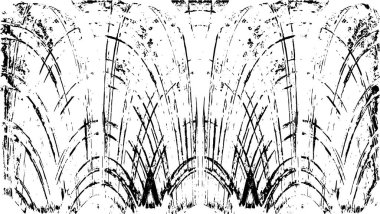 Çizik ve çiziklerle dolu siyah beyaz bir arka plan. Soyut vektör illüstrasyonu.