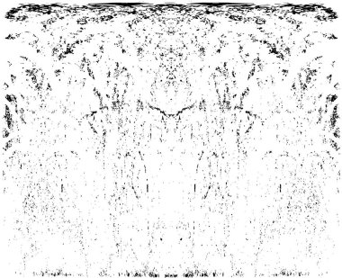 Grunge dikey olarak simetrik siyah beyaz doku. Tek renkli yıpranmış kaplama deseni. 