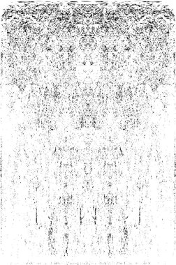 Grunge dikey olarak simetrik siyah beyaz doku. Tek renkli yıpranmış kaplama deseni. 