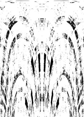 Grunge dikey olarak simetrik siyah beyaz doku. Tek renkli yıpranmış kaplama deseni. 