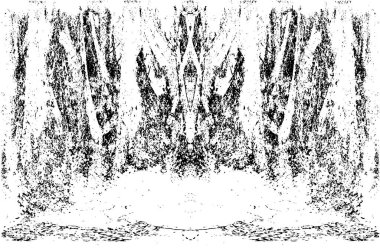 Grunge dikey olarak simetrik siyah beyaz doku. Tek renkli yıpranmış kaplama deseni. 