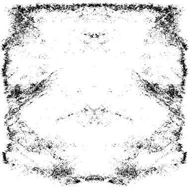 Grunge üst üste biniyor. Soyut siyah-beyaz vektör arkaplanı. Çatlak, leke ve noktalarda kirli desenli tek renkli klasik yüzey. Karanlık korku tarzında eski bir duvar.
